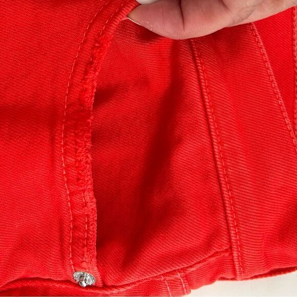 Current/Elliott Anthropologie The Kick Straight Leg Raw Hem Cropped Jeans 27 - Picture 10 of 10